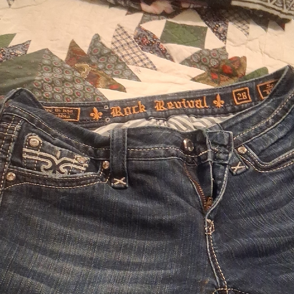 Rock Revival High Rise Blue Jeans